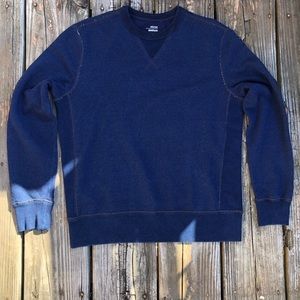 Gap garment dyed indigo crew neck sweatshirt.